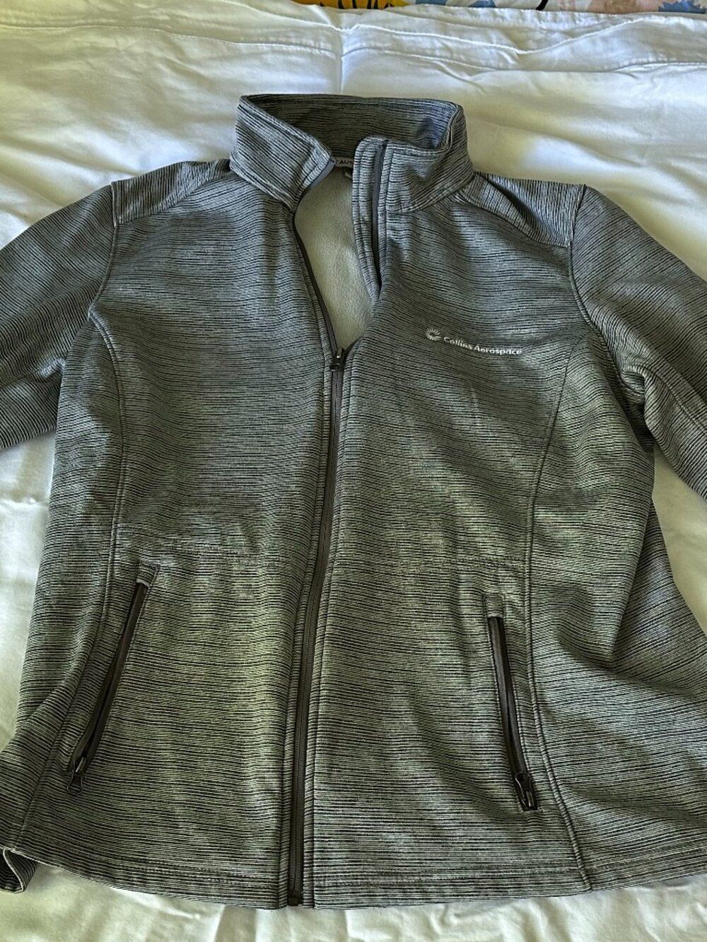 Collins Aerospace RTX Port Authority Striped Zip Up Jacket